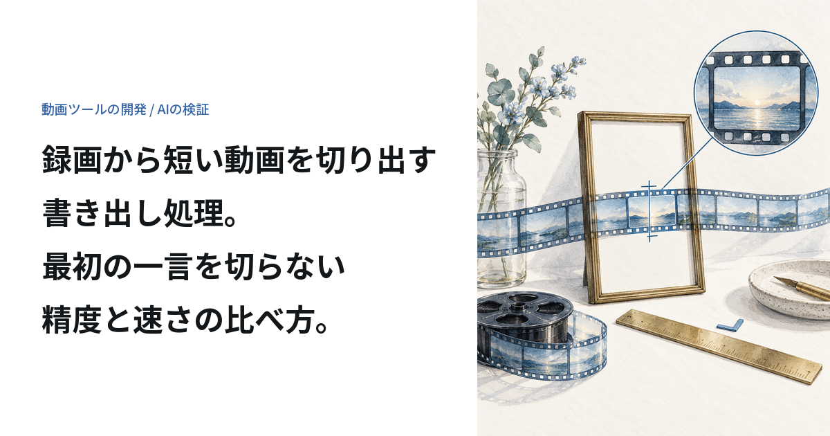 フィルムを縦長の枠に合わせ、定規で切り出す位置を確かめるイラスト。